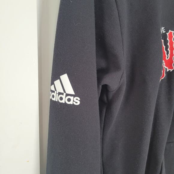Adidas x Nippies Size S Collaboration Hoodie Black Graphic Logo Pullover Unisex - Picture 3 of 9